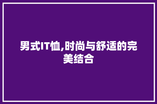 男式IT恤,时尚与舒适的完美结合 网站开发