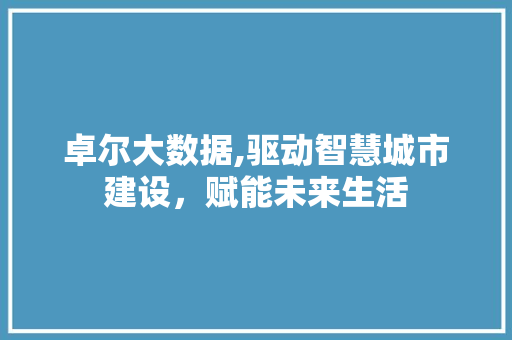 卓尔大数据,驱动智慧城市建设，赋能未来生活 百度算法