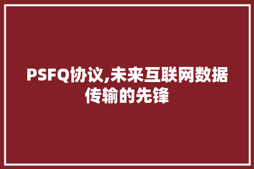 PSFQ协议,未来互联网数据传输的先锋 seo技术