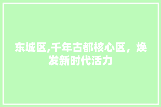 东城区,千年古都核心区，焕发新时代活力