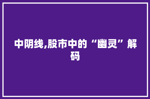 中阴线,股市中的“幽灵”解码 网站开发