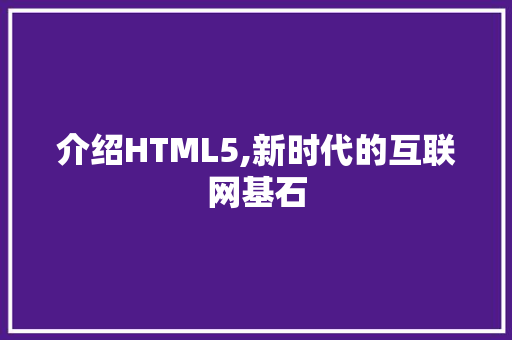 介绍HTML5,新时代的互联网基石 360搜优化