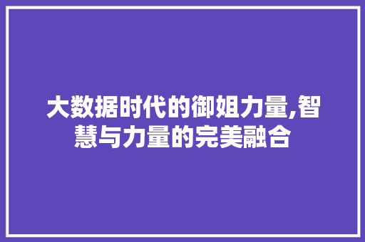 大数据时代的御姐力量,智慧与力量的完美融合 英文谷歌算法