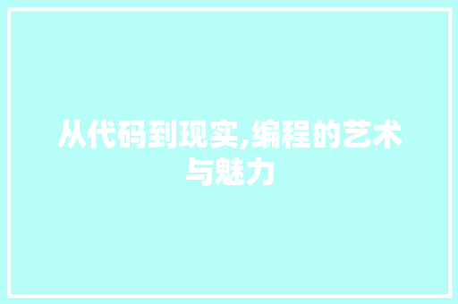 从代码到现实,编程的艺术与魅力 英文谷歌算法