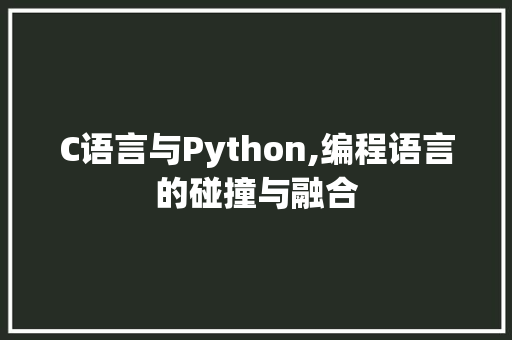 C语言与Python,编程语言的碰撞与融合 网站优化