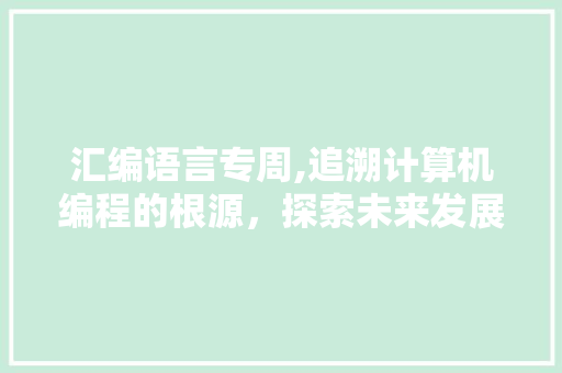 汇编语言专周,追溯计算机编程的根源，探索未来发展的方向