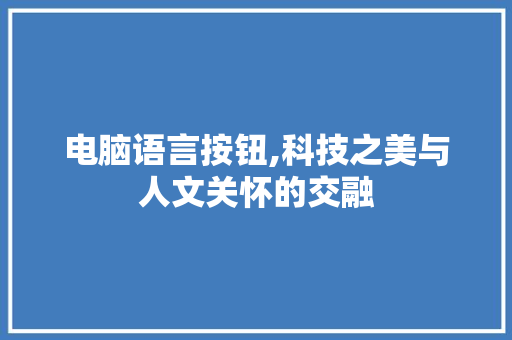 电脑语言按钮,科技之美与人文关怀的交融