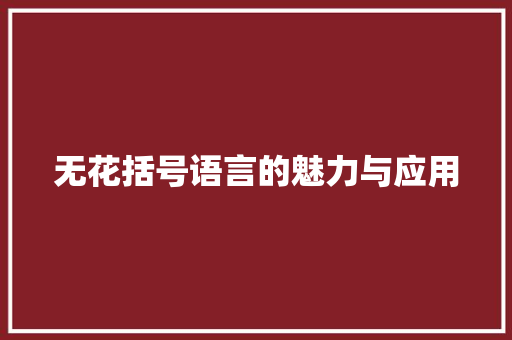 无花括号语言的魅力与应用 360搜优化