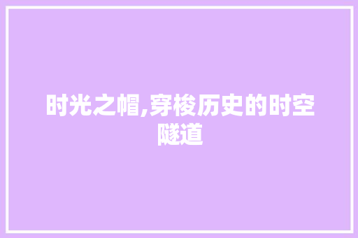时光之帽,穿梭历史的时空隧道