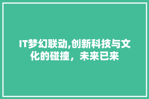 IT梦幻联动,创新科技与文化的碰撞，未来已来 英文谷歌算法