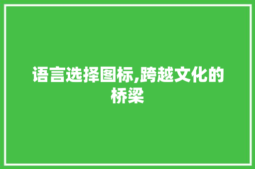 语言选择图标,跨越文化的桥梁