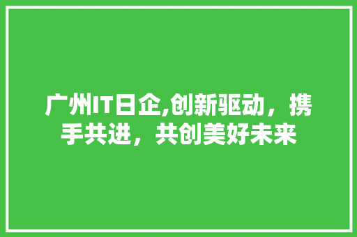 广州IT日企,创新驱动，携手共进，共创美好未来 seo技术