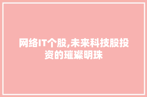 网络IT个股,未来科技股投资的璀璨明珠 百度算法