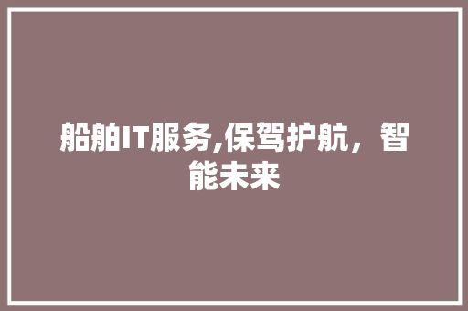 船舶IT服务,保驾护航，智能未来 搜狗优化