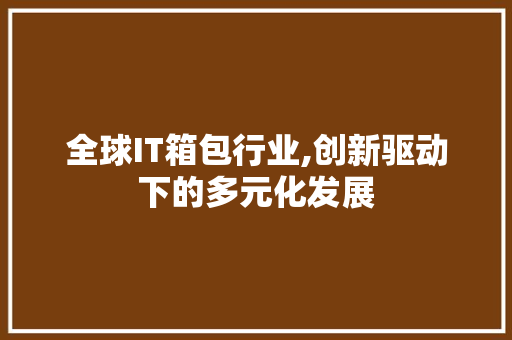 全球IT箱包行业,创新驱动下的多元化发展 seo技术