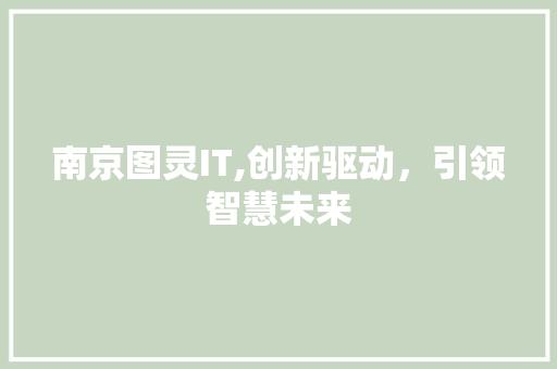 南京图灵IT,创新驱动，引领智慧未来 百度算法