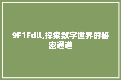9F1Fdll,探索数字世界的秘密通道