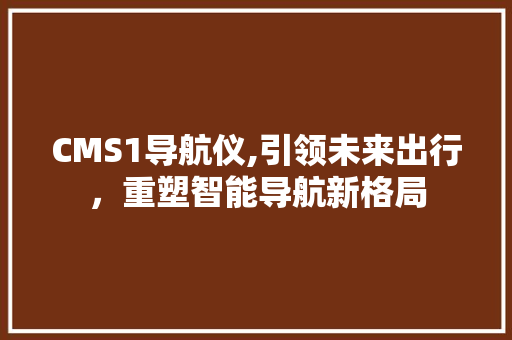 CMS1导航仪,引领未来出行，重塑智能导航新格局 网站优化