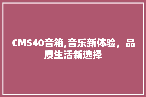 CMS40音箱,音乐新体验，品质生活新选择