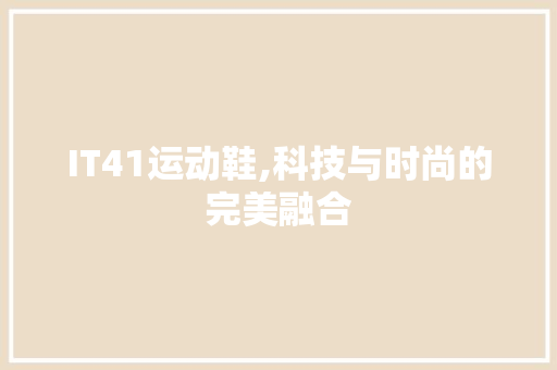 IT41运动鞋,科技与时尚的完美融合 seo技术