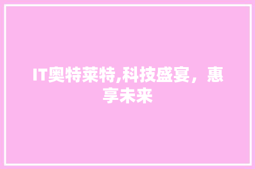 IT奥特莱特,科技盛宴，惠享未来