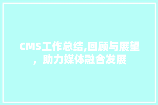 CMS工作总结,回顾与展望，助力媒体融合发展 360搜优化