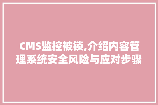CMS监控被锁,介绍内容管理系统安全风险与应对步骤 英文谷歌算法