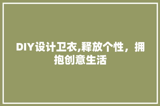 DIY设计卫衣,释放个性，拥抱创意生活 360搜优化