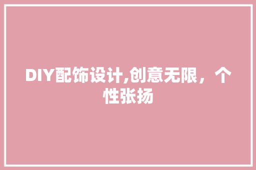 DIY配饰设计,创意无限，个性张扬 seo技术