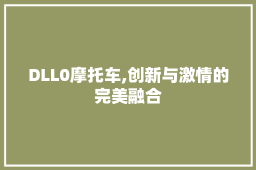 DLL0摩托车,创新与激情的完美融合 360搜优化