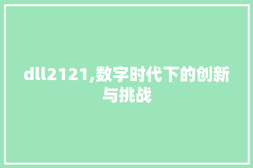 dll2121,数字时代下的创新与挑战