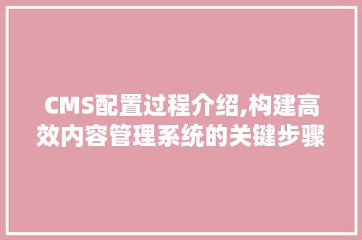 CMS配置过程介绍,构建高效内容管理系统的关键步骤