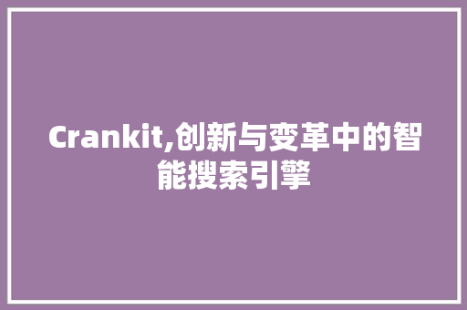 Crankit,创新与变革中的智能搜索引擎