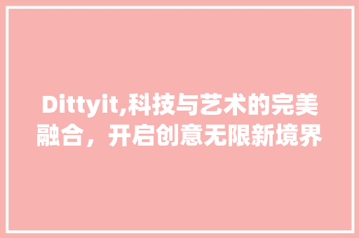 Dittyit,科技与艺术的完美融合，开启创意无限新境界