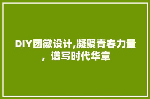 DIY团徽设计,凝聚青春力量，谱写时代华章