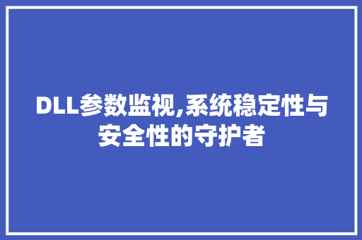 DLL参数监视,系统稳定性与安全性的守护者