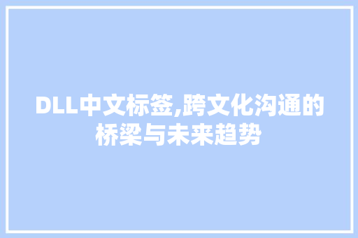 DLL中文标签,跨文化沟通的桥梁与未来趋势 网站优化