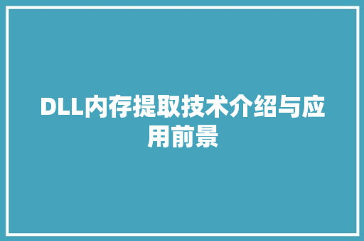 DLL内存提取技术介绍与应用前景 英文谷歌算法