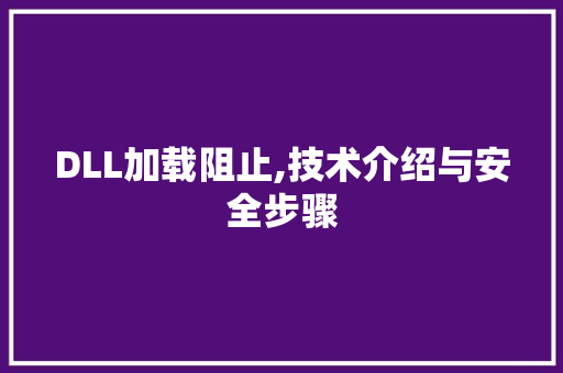 DLL加载阻止,技术介绍与安全步骤 网站优化
