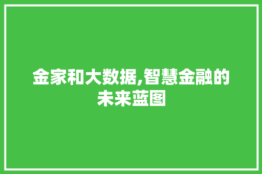 金家和大数据,智慧金融的未来蓝图 网站开发