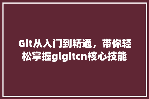 Git从入门到精通，带你轻松掌握glgitcn核心技能 seo技术