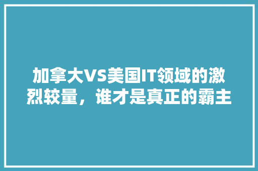 加拿大VS美国IT领域的激烈较量，谁才是真正的霸主