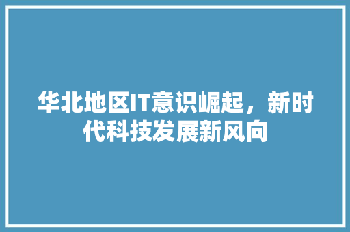 华北地区IT意识崛起，新时代科技发展新风向