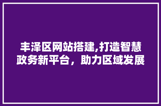 丰泽区网站搭建,打造智慧政务新平台，助力区域发展 丰泽区网站搭建,打造智慧政务新平台，助力区域发展 搜狗优化