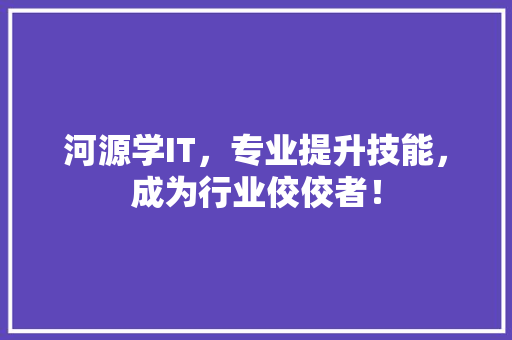 河源学IT，专业提升技能，成为行业佼佼者！ 网站优化