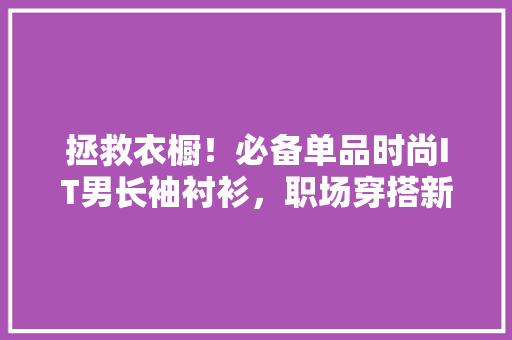 拯救衣橱！必备单品时尚IT男长袖衬衫，职场穿搭新潮流