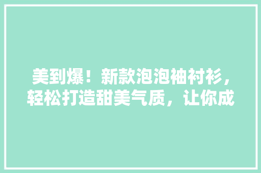 美到爆！新款泡泡袖衬衫，轻松打造甜美气质，让你成为焦点！ 网站优化