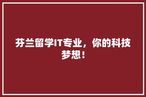 芬兰留学IT专业，你的科技梦想！ 搜狗优化