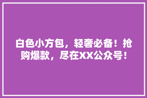 白色小方包，轻奢必备！抢购爆款，尽在XX公众号！ 英文谷歌算法