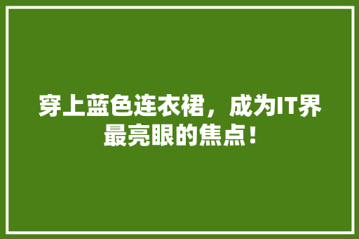 穿上蓝色连衣裙，成为IT界最亮眼的焦点！